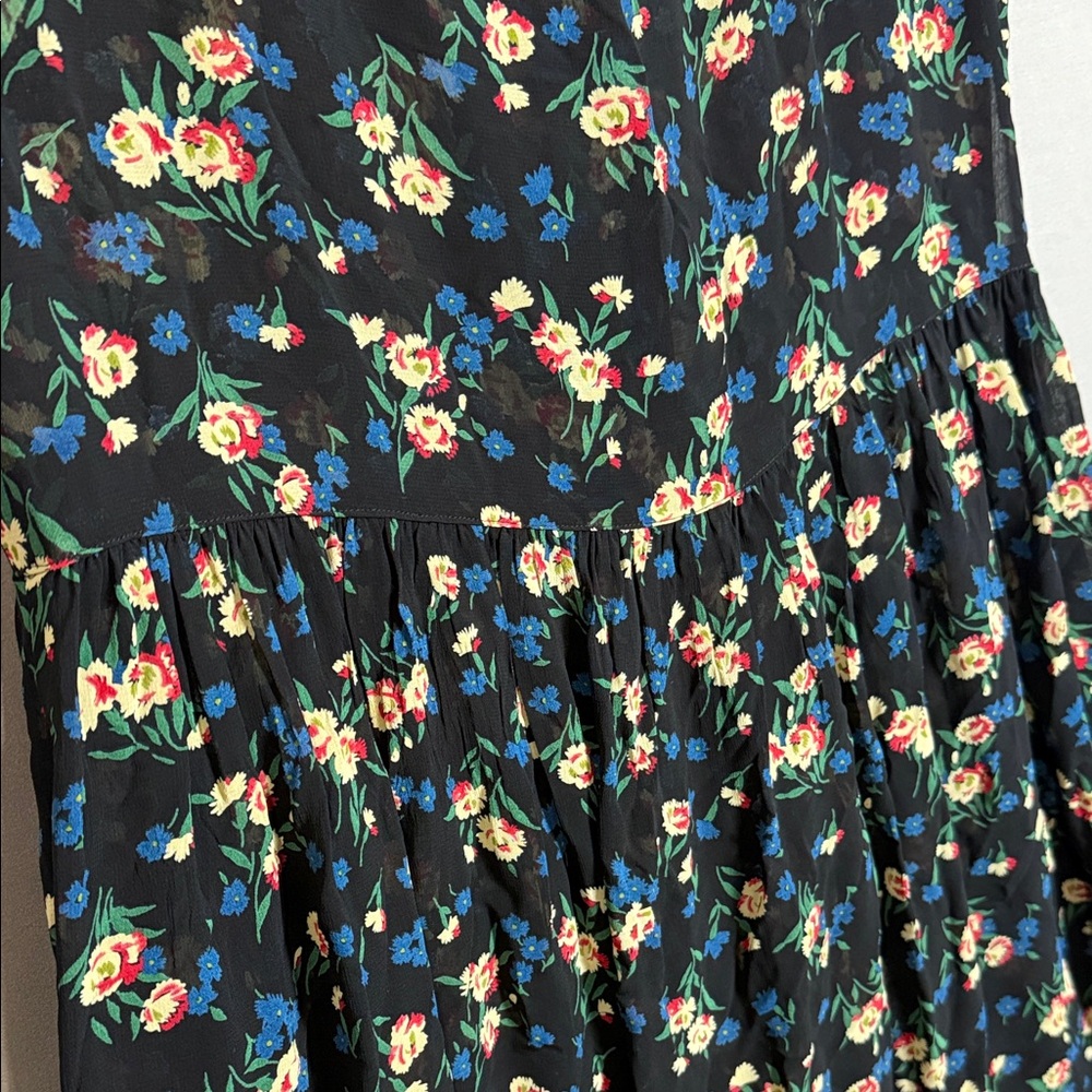 Vintage 90s Banana Republic Floral‎ Midi Dress Cottagecore Coquette Indie Grunge - Picture 8 of 10